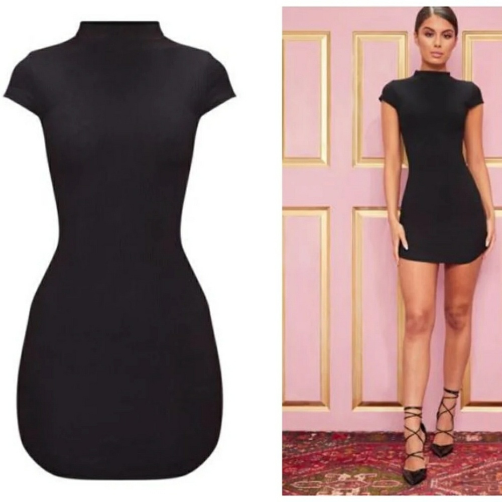 NWOT PRETTY LITTLE THING BASIC BLACK DRESS